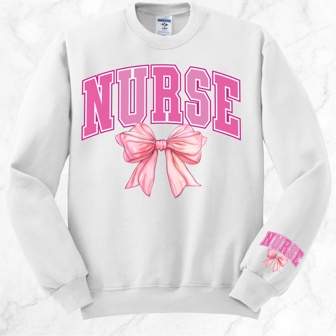 NURSE BOW SWEATSHIRT