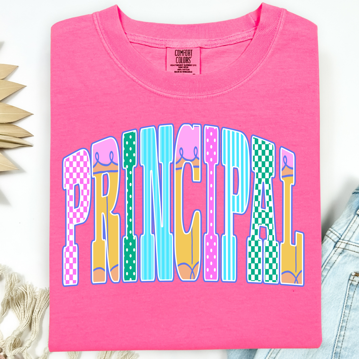 PREPPY NEON POLKA DOT EDUCATOR T-SHIRT