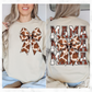 MAMA COW PRINT BOW SWEATSHIRT