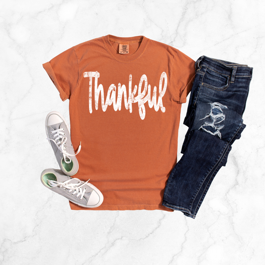DISTRESS THANKFUL SHIRT