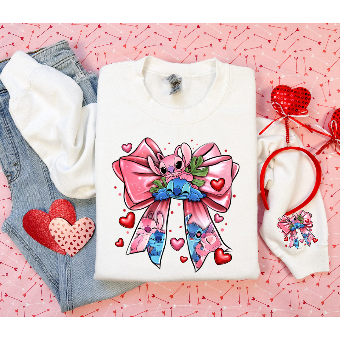 GIRLIE BOW VALENTINE SWEATSHIRT